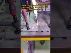 Hand-held laser welding four millimeter stainless steel.